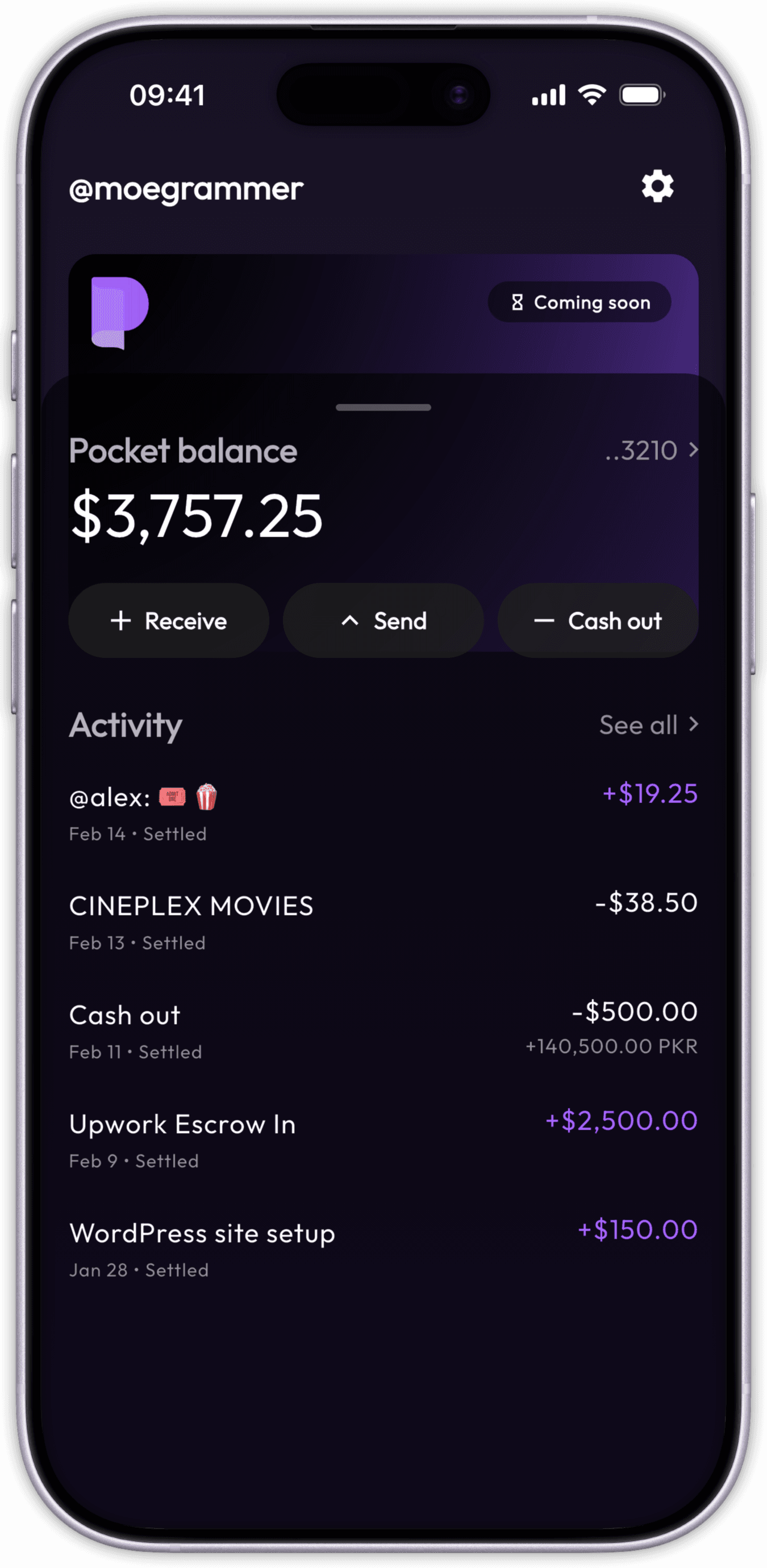 App Balance Interface